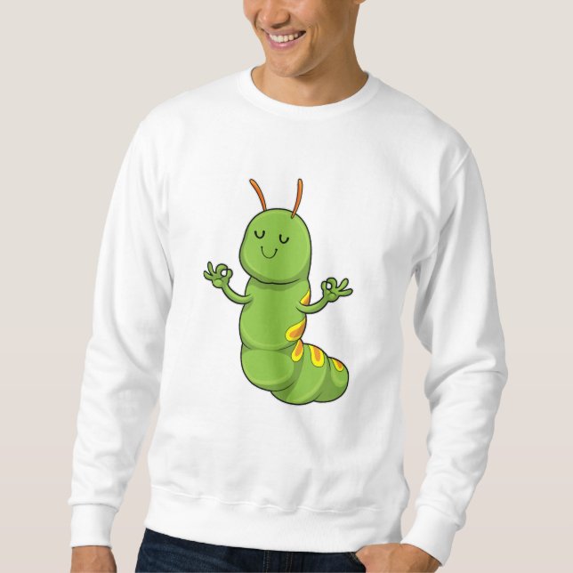 Sweatshirt Caterpillar à la Méditation du Yoga (Devant)