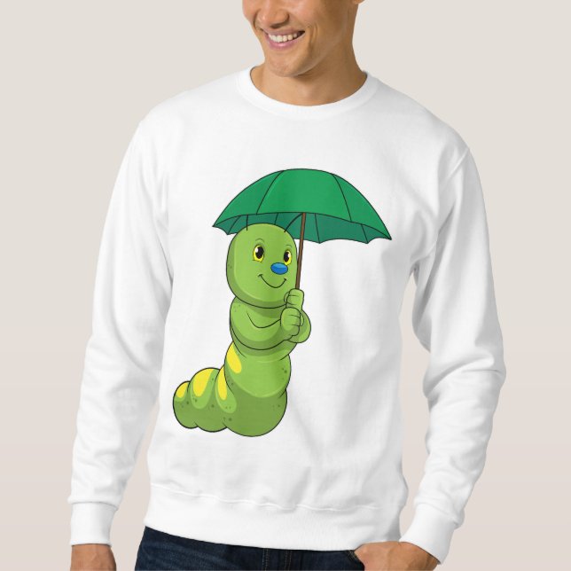 Sweatshirt Caterpillar à la pluie avec parapluie (Devant)