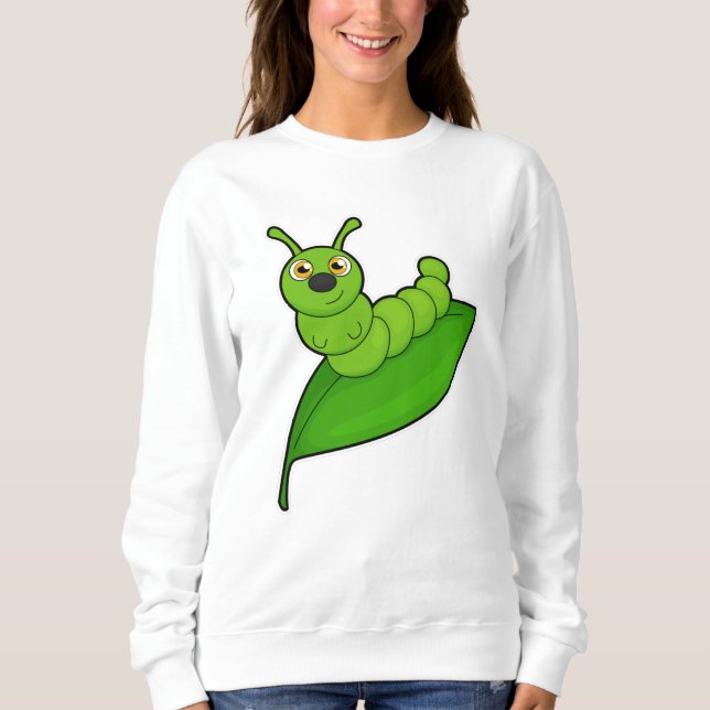 Sweatshirt Caterpillar avec feuille (Devant)