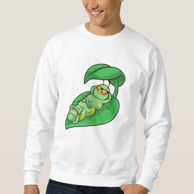 Sweatshirt Caterpillar avec feuille (Devant)
