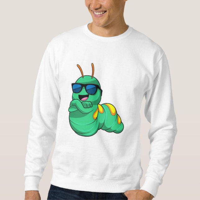 Sweatshirt Caterpillar avec lunettes de soleil (Devant)