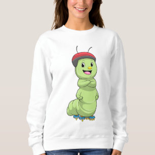 Sweatshirt Caterpillar comme Patineur en ligne avec Roller sk