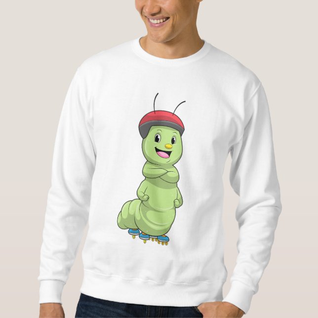 Sweatshirt Caterpillar comme Patineur en ligne avec Roller sk (Devant)