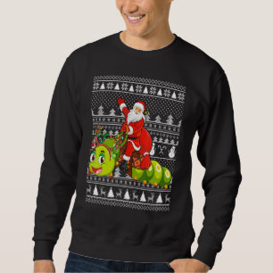 Sweatshirt Caterpillar Lover Père Noël Riding Caterpillar Ugl