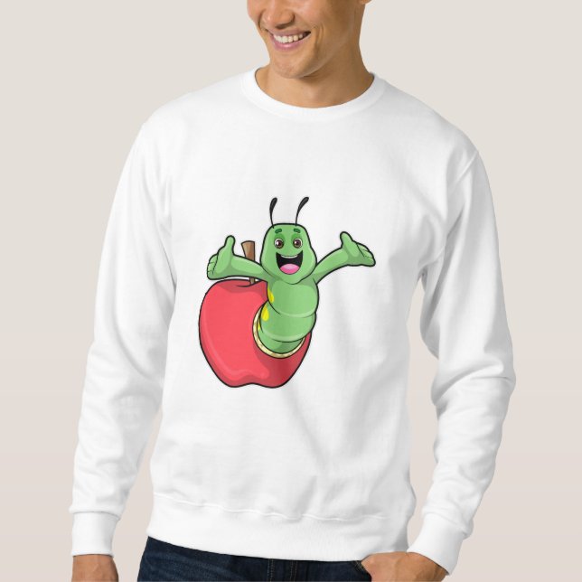Sweatshirt Caterpillar with Apple (Devant)