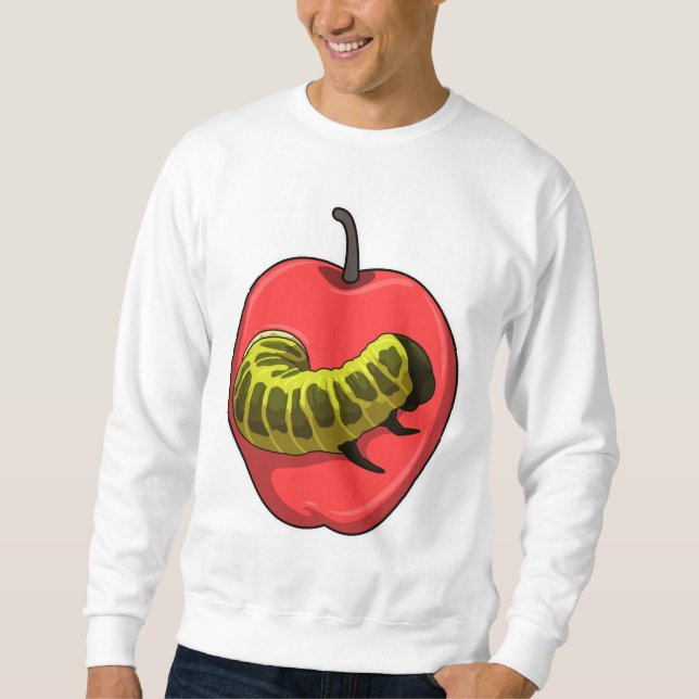 Sweatshirt Caterpillar with Apple (Devant)