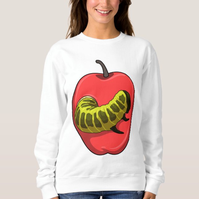 Sweatshirt Caterpillar with Apple (Devant)