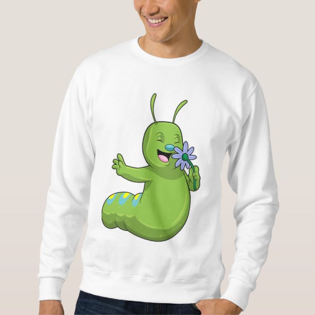 Sweatshirt Caterpillar with Flower (Devant)