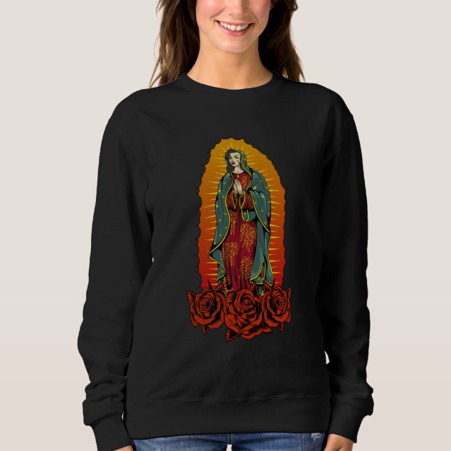 Sweatshirt Catholic Saint Christian Virgin Mary Our Lady Of G (Devant)
