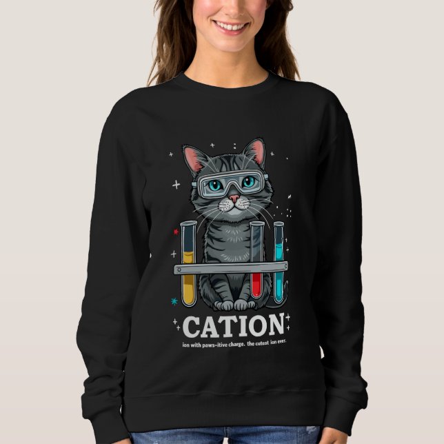Sweatshirt Cation Chat Chimiste Funny Science Mème Chats Chim (Devant)