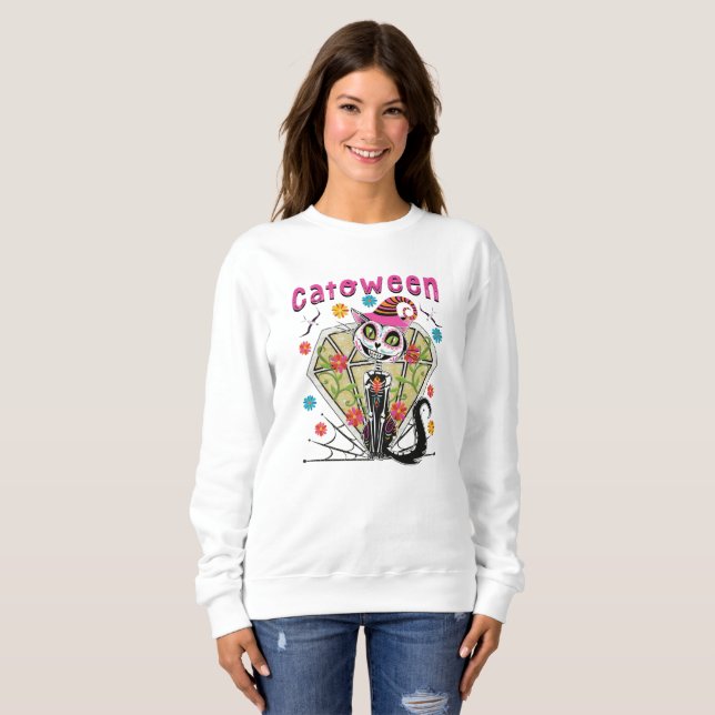 Sweatshirt Catoween Halloween (Devant entier)