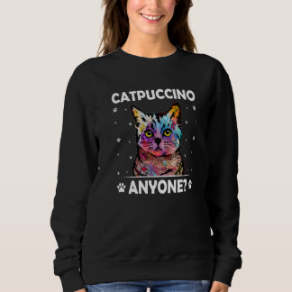 Sweatshirt Catpuccino Tout le monde Chat Café Kitten Caféine