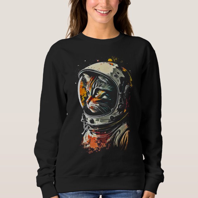 Sweatshirt Catronaut Cat Astronaut space cat (Devant)