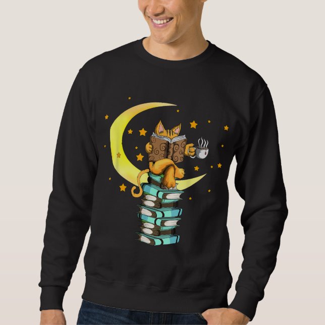 Sweatshirt Cats Café Lecture Kat Livres Lire Stubenter Kitte (Devant)