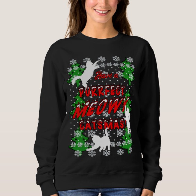 Sweatshirt Cats, Christmas Cat, Cat Christmas, Cat Christmas (Devant)