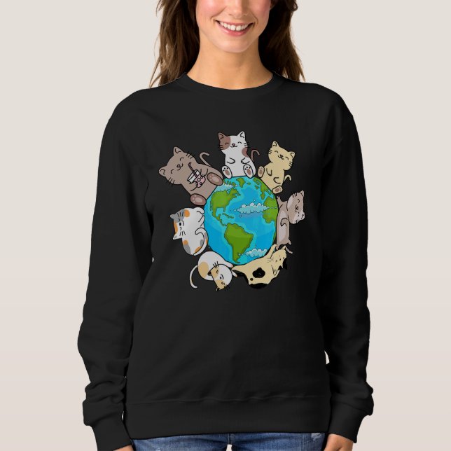 Sweatshirt Cats On Earth I Cat  Cats on Earth  Cute Cats (Devant)