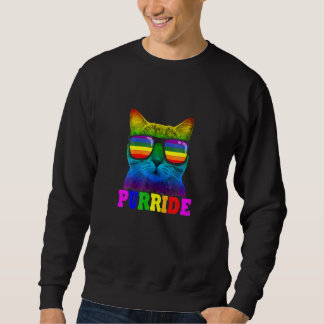 Sweatshirt Cats Purride LGB Gay Pride Cat Dad  For Women Men