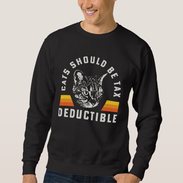 Sweatshirt Cats Should Be Tax Deductible Tabby Cat Maine Coon (Devant)