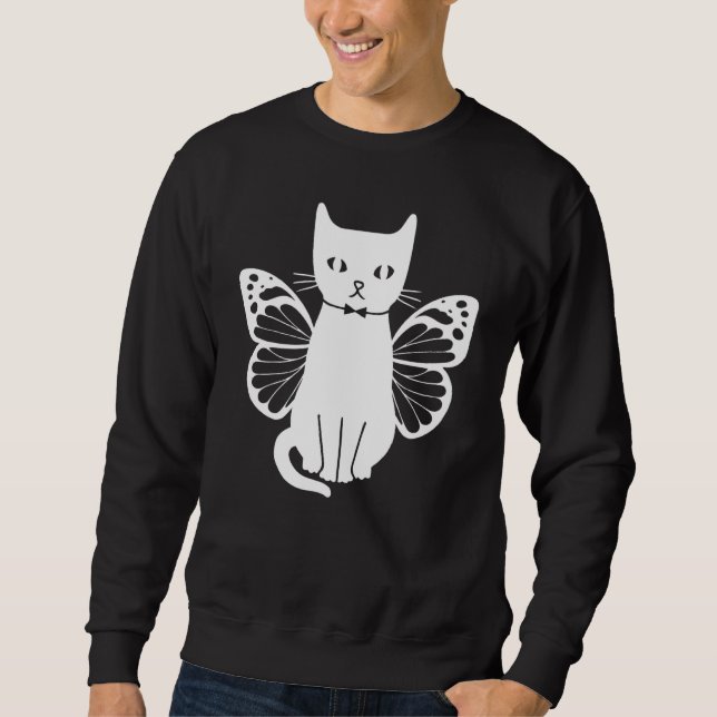 Sweatshirt Cats With Butterflies Cute Cats Cat  I Cute Cat (Devant)