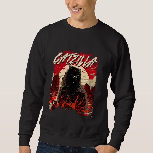 Sweatshirt Catzilla - Propriétaire Amoureux des chats Kitten  (Devant)