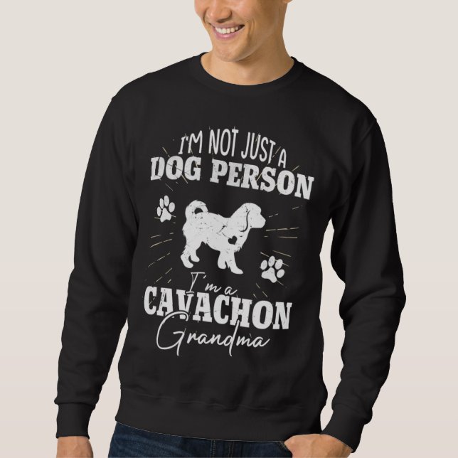 Sweatshirt Cavachon Dog Grandma  Women Dog Mom  Mother s Day (Devant)