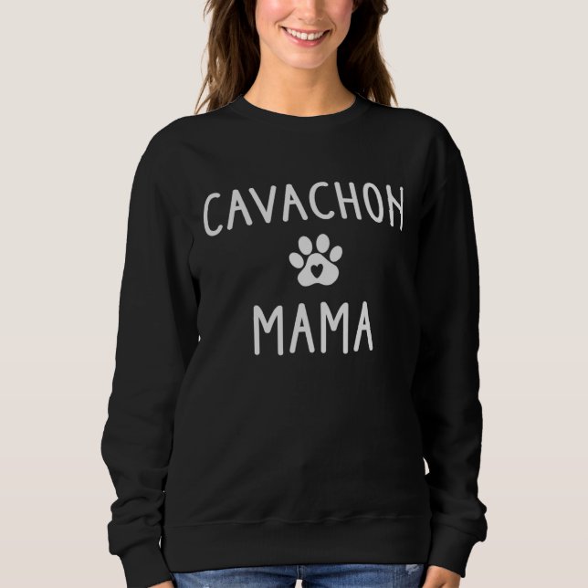 Sweatshirt Cavachon Mama  Womens Cavachon Dog   Mom (Devant)
