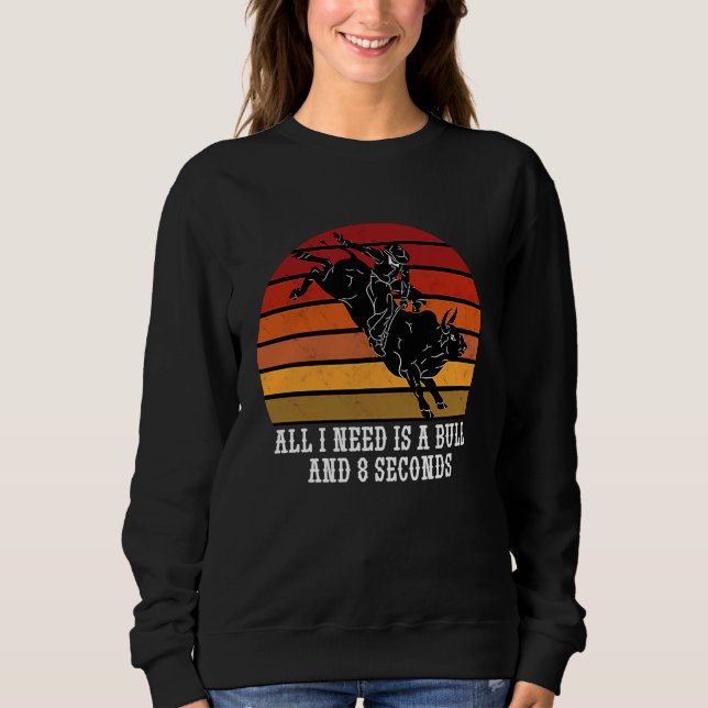 Sweatshirt Cavalier de taureau Rodéo de taureau  1 (Devant)
