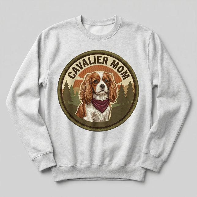 Sweatshirt Cavalier Maman Crewneck King Charles Cadeau pour m (Créateur téléchargé)