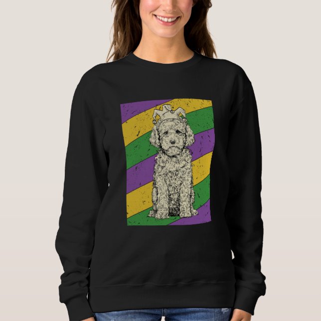 Sweatshirt Cavapoo Jester Mardi Gras Doodle Dog Mom or Dad (Devant)