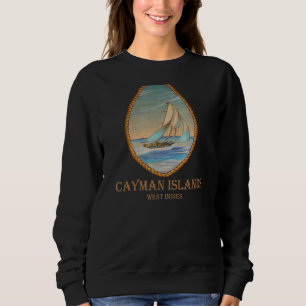 Sweatshirt Cayman Islands West Indes Vintage Retro Voilier