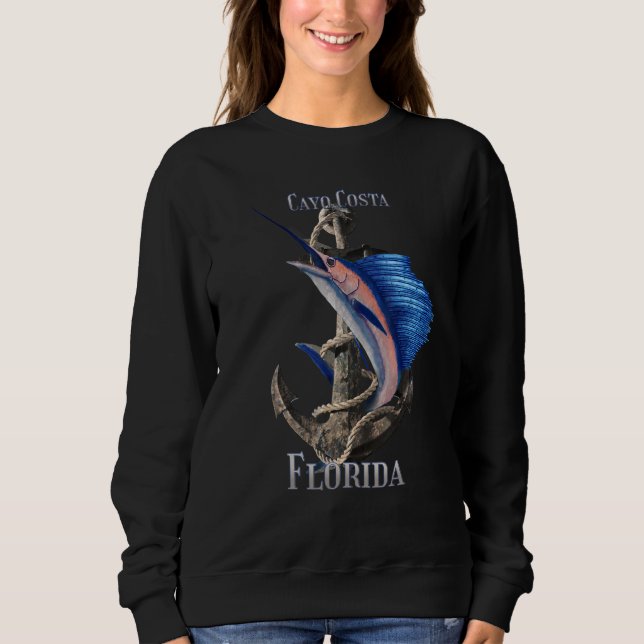 Sweatshirt Cayo Costa Florida Espadfish Marlin Pêche Océaniqu (Devant)