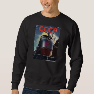 Sweatshirt CCCP Retro vintage Soviétique train Poster