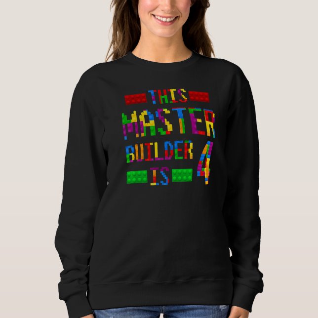Sweatshirt Ce Maître Constructeur 4 Ans Né 2018 Quatrième B (Devant)