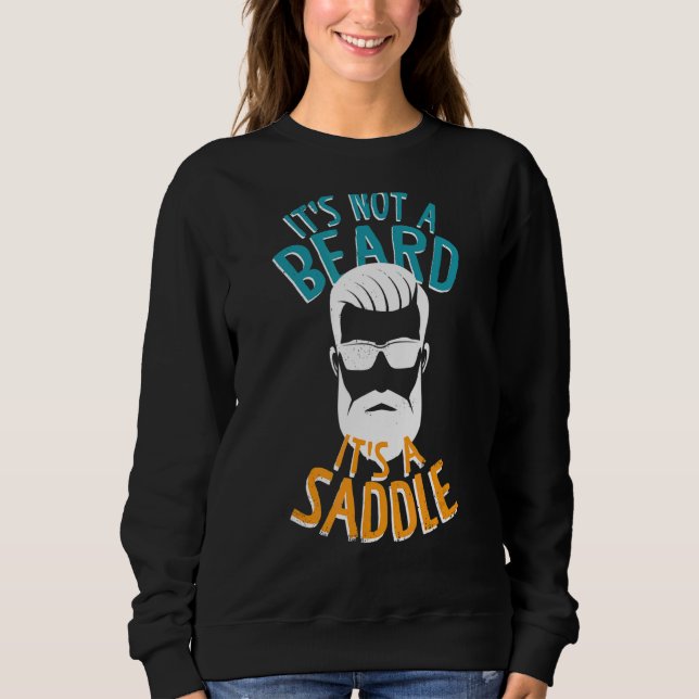 Sweatshirt Ce n'est pas une barbe C'est une selle équestre (Devant)
