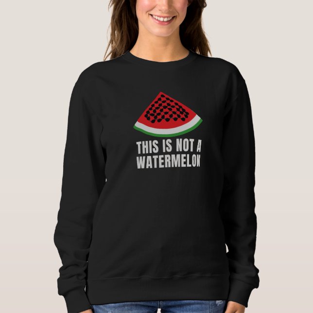 Sweatshirt Ce n'est pas une pastèque - Palestinien keffiyeh (Devant)