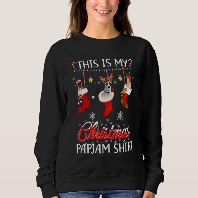 Sweatshirt Ce Pyjama De Noël Grand Danse Dans Chaussettes Chi (Devant)
