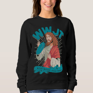 Sweatshirt Ce que Jésus lance Frisbee Jésus Christian Dieu Go
