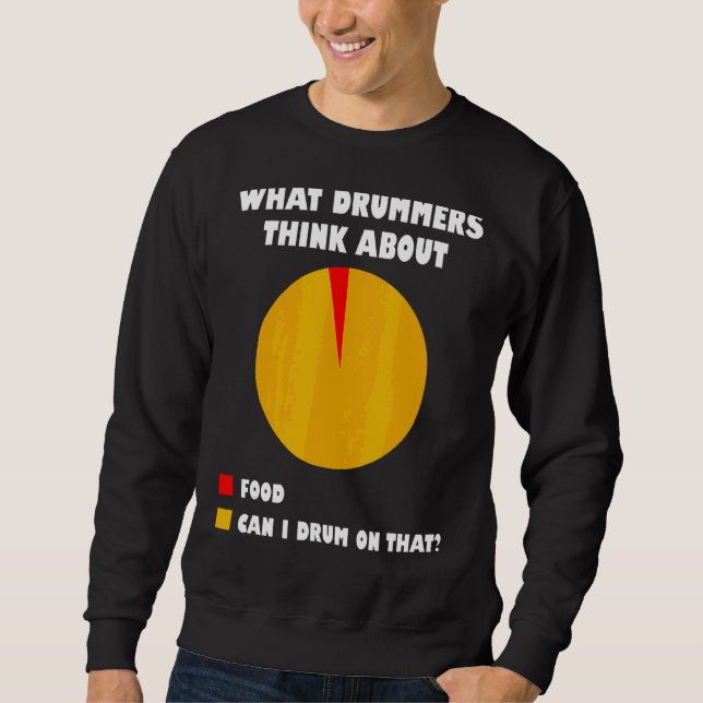 Sweatshirt Ce Que Les Tampons Pensent De La Nourriture Puis-J (Devant)