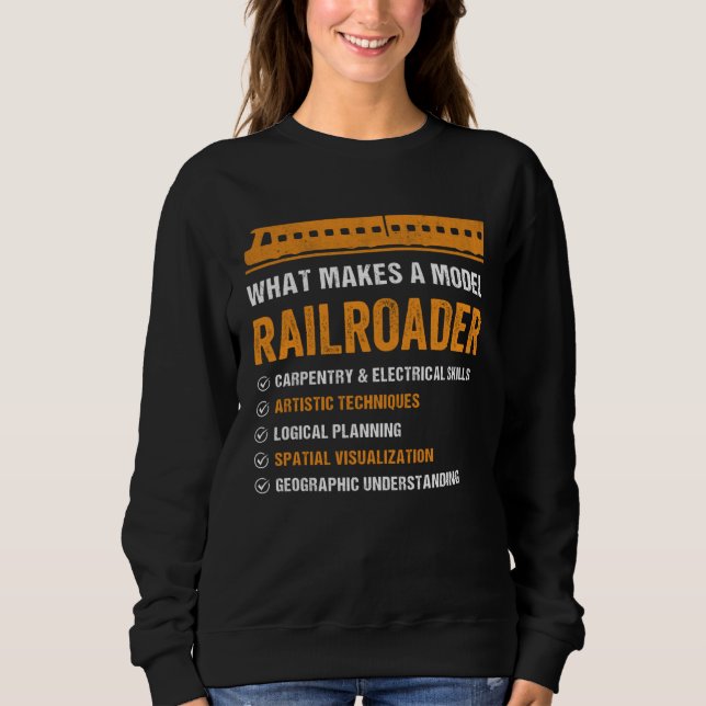 Sweatshirt Ce qui fait un cheminot modèle Charpente & Électri (Devant)