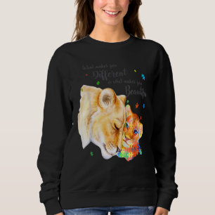Sweatshirt Ce Qui Vous Fait Différent Lion Maman Autisme Enfa
