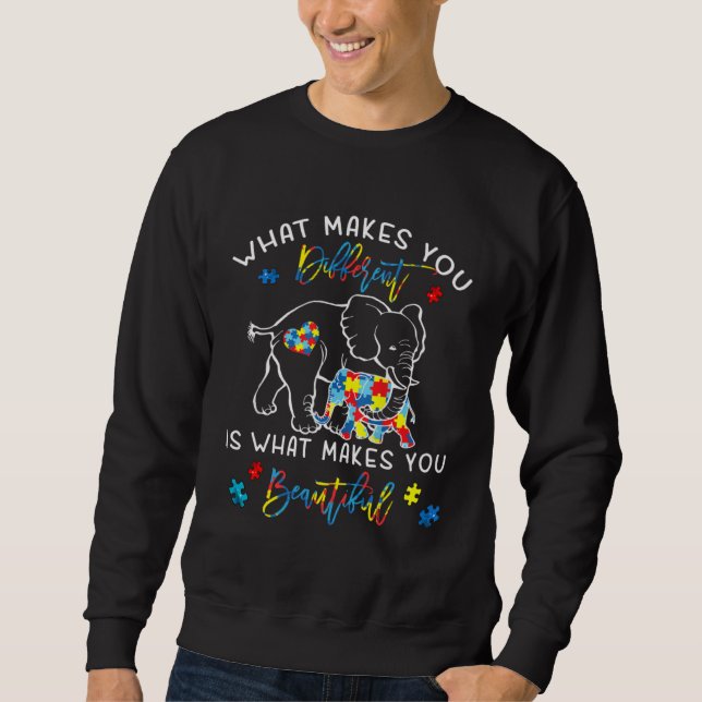 Sweatshirt Ce qui vous rend différent Éléphant Maman Enfant A (Devant)