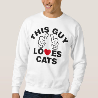 SWEATSHIRT CE TYPE AIME LES CHATS