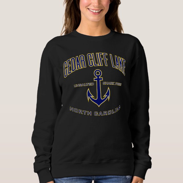 Sweatshirt Cedar Cliff Lake Nc (Devant)