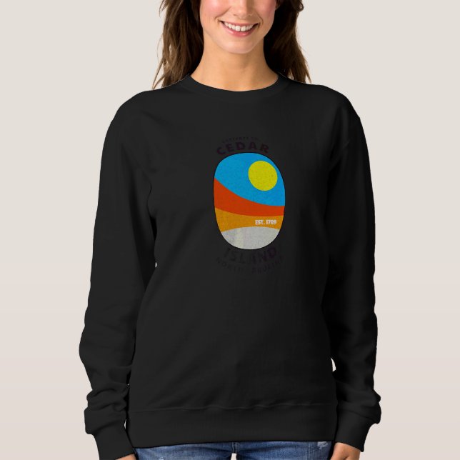 Sweatshirt Cedar Island Nc Vacances D'été Abstrait Su (Devant)