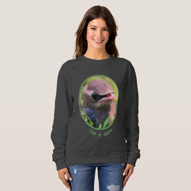 Sweatshirt Cèdre cire oiseau naissant Personnalisé (Devant entier)