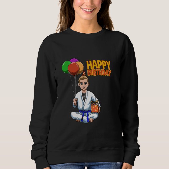 Sweatshirt Ceinture Bleue Brésilienne Jiu-Jitsu Anniversaire  (Devant)