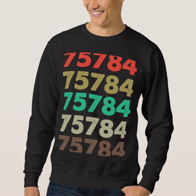 Sweatshirt Cela Dit 75784 Retro Code postal Code postal Code  (Devant)