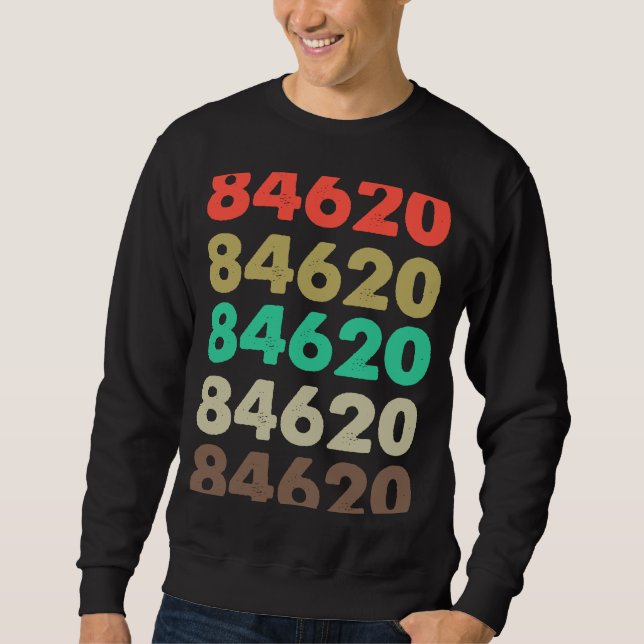 Sweatshirt Cela Dit 84620 Retro Code postal Code postal 84620 (Devant)
