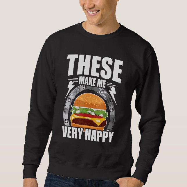 Sweatshirt Cela Me Rend Très Heureux Burger (Devant)