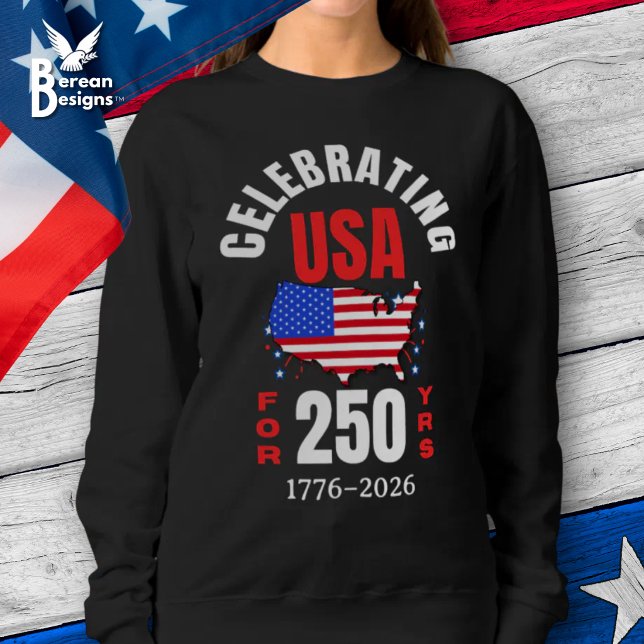 Sweatshirt Célébration des 250 ans d'indépendance des États-U (Patriotic USA Semiquincentennial Anniversary to celebrate 250 years of independence. Great souvenir)
